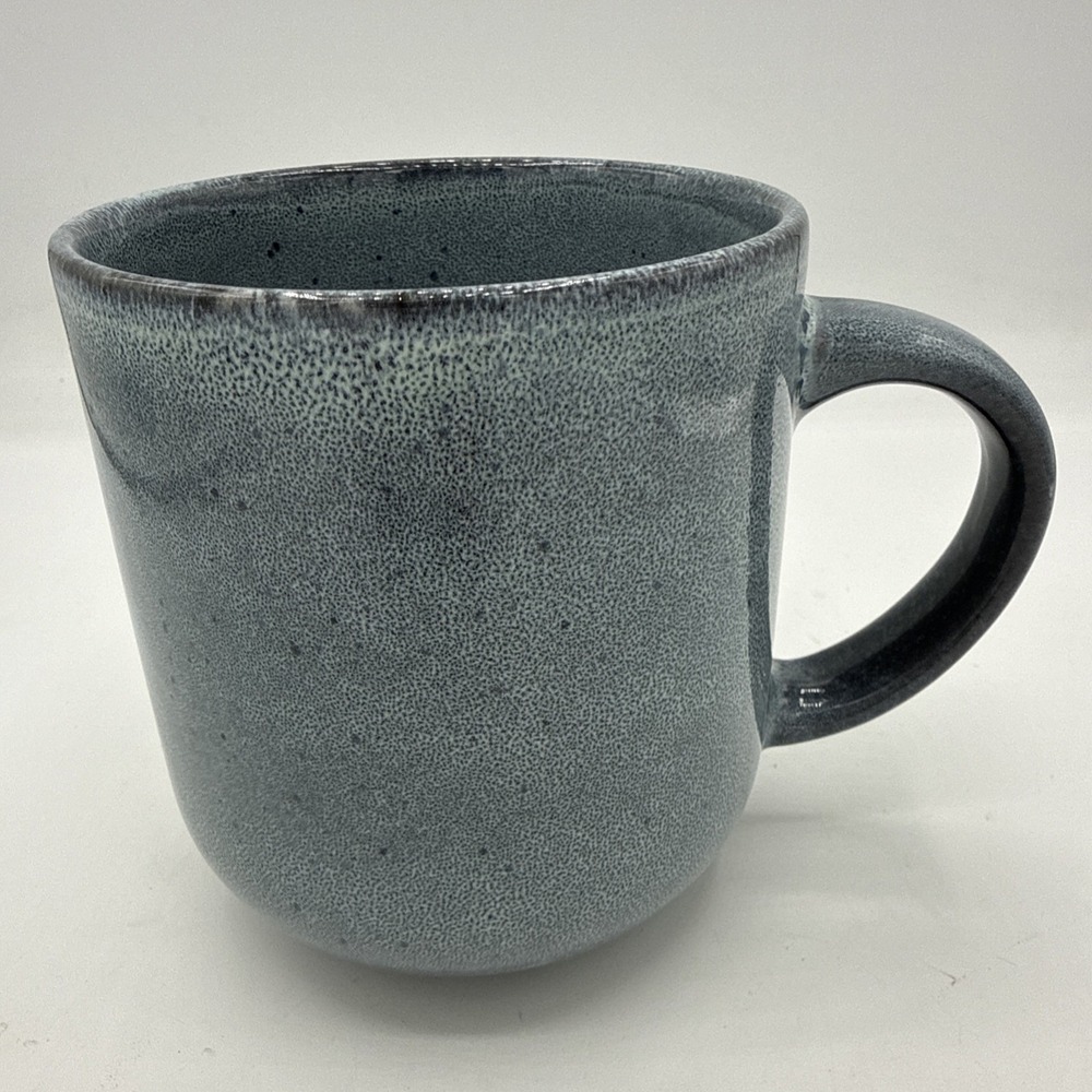 Crofton Terracotta Blue Stoneware 16 oz Coffee Mug Cup Tea Heavy Speckled Microw